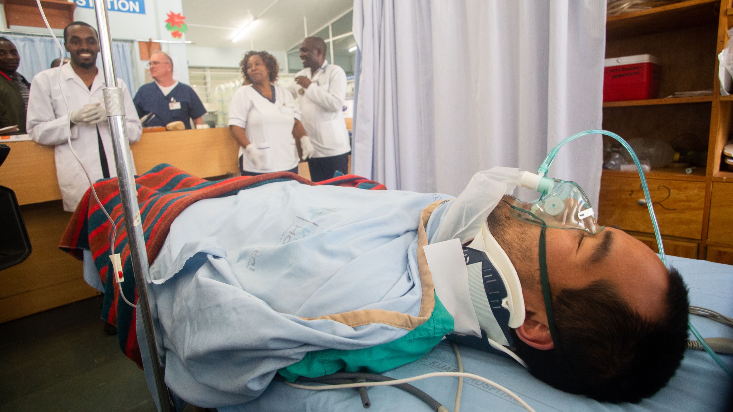 Staff at AIC Kijabe Hospital during an in-house training on emergency medical response.